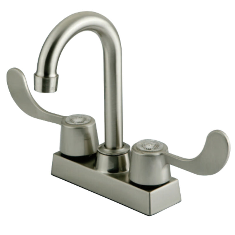 Kingston Brass KB451SN Vista 4" Bar Faucet With Blade Handle, Brushed Nickel - BNGBath