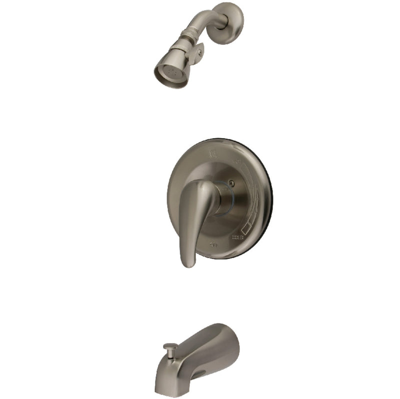 Kingston Brass KB1638LL Tub and Shower Faucet With, Brushed Nickel - BNGBath