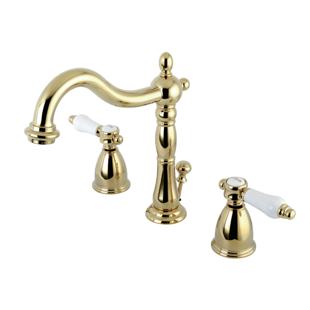 Kingston Brass KB1972BPL Bel-Air Widespread Bathroom Faucet with Brass Pop-Up, Polished Brass - BNGBath