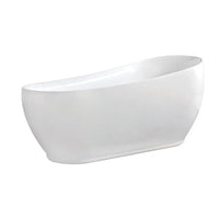 Thumbnail for Aqua Eden VTRS723432 71-Inch Acrylic Single Slipper Freestanding Tub with Drain, White - BNGBath