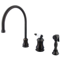 Thumbnail for Kingston Brass KS3815PLBS Widespread Kitchen Faucet, Oil Rubbed Bronze - BNGBath