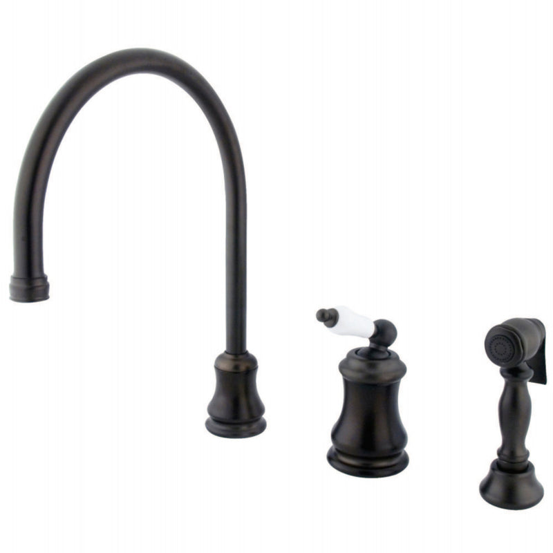 Kingston Brass KS3815PLBS Widespread Kitchen Faucet, Oil Rubbed Bronze - BNGBath