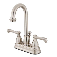 Thumbnail for Kingston Brass KB3618FL 4 in. Centerset Bathroom Faucet, Brushed Nickel - BNGBath