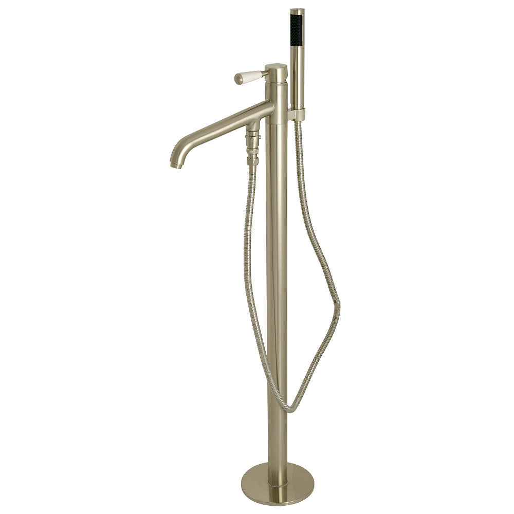 Kingston Brass KS8138DPL Paris Freestanding Tub Faucet with Hand Shower, Brushed Nickel - BNGBath
