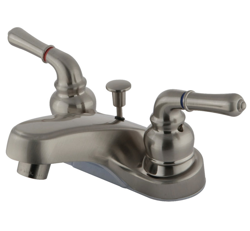 Kingston Brass KB258 4 in. Centerset Bathroom Faucet, Brushed Nickel - BNGBath