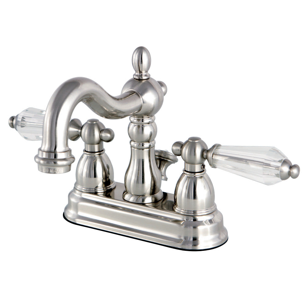 Kingston Brass KB1608WLL 4 in. Centerset Bathroom Faucet, Brushed Nickel - BNGBath