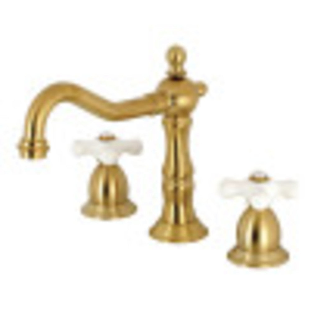 Kingston Brass KS1977PX 8 in. Widespread Bathroom Faucet, Brushed Brass - BNGBath