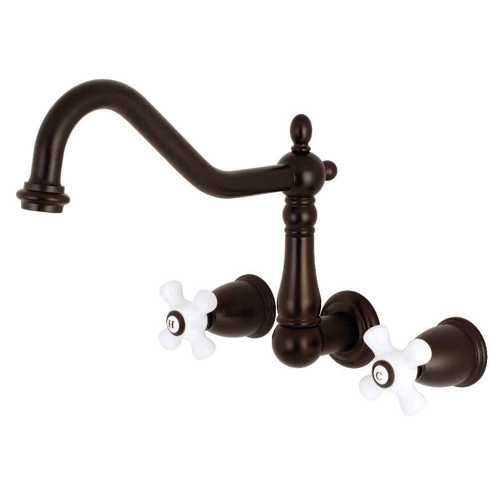 Kingston Brass KS1025PX Heritage Wall Mount Tub Faucet, Oil Rubbed Bronze - BNGBath