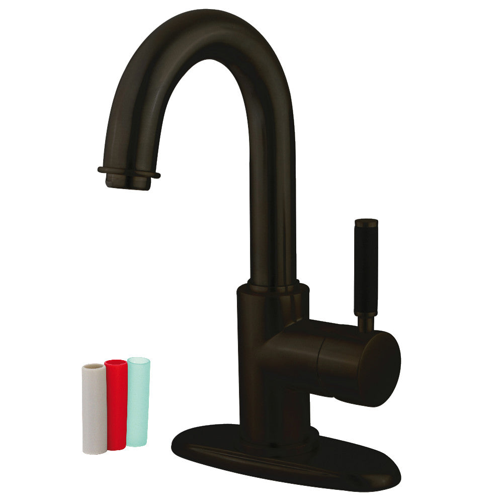 Fauceture FS8435DKL Kaiser Single-Handle Bathroom Faucet with Push Pop-Up and Cover Plate, Oil Rubbed Bronze - BNGBath