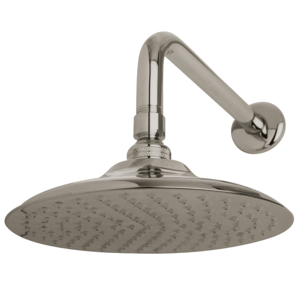 Kingston Brass K136A8CK Victorian 8" Brass Shower Head with 12" Shower Arm, Brushed Nickel - BNGBath