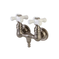 Thumbnail for Aqua Vintage AE39T8 Vintage 3-3/8 Inch Wall Mount Tub Faucet, Brushed Nickel - BNGBath