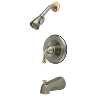Thumbnail for Kingston Brass GKB1639 Magellan Tub & Shower Faucet, Brushed Nickel/Polished Brass - BNGBath