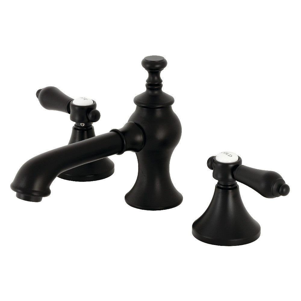 Kingston Brass KC7060BAL Heirloom 8 in. Widespread Bathroom Faucet, Matte Black - BNGBath