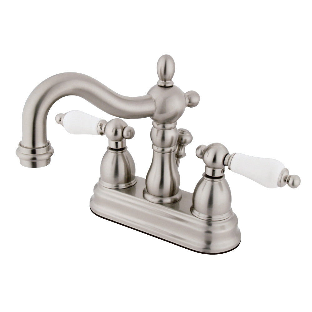 Kingston Brass KS1608PL 4 in. Centerset Bathroom Faucet, Brushed Nickel - BNGBath