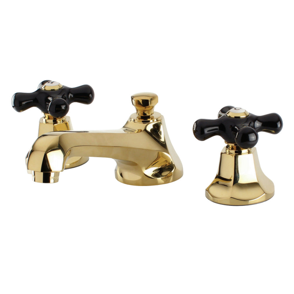 Kingston Brass KS4462PKX Duchess Widespread Bathroom Faucet with Brass Pop-Up, Polished Brass - BNGBath