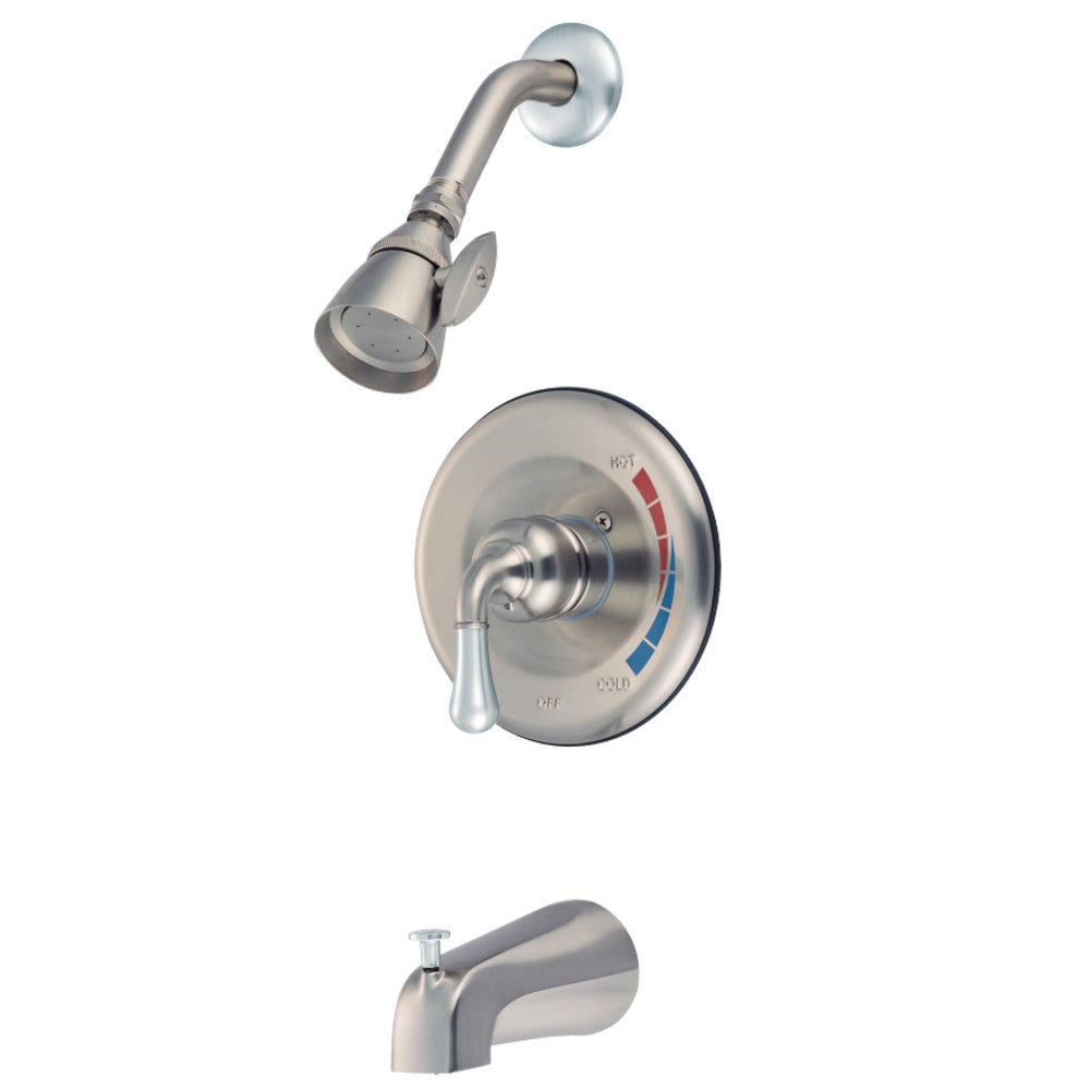 Kingston Brass GKB637T Water Saving Magellan Tub and Shower Trim, Brushed Nickel with Chrome - BNGBath