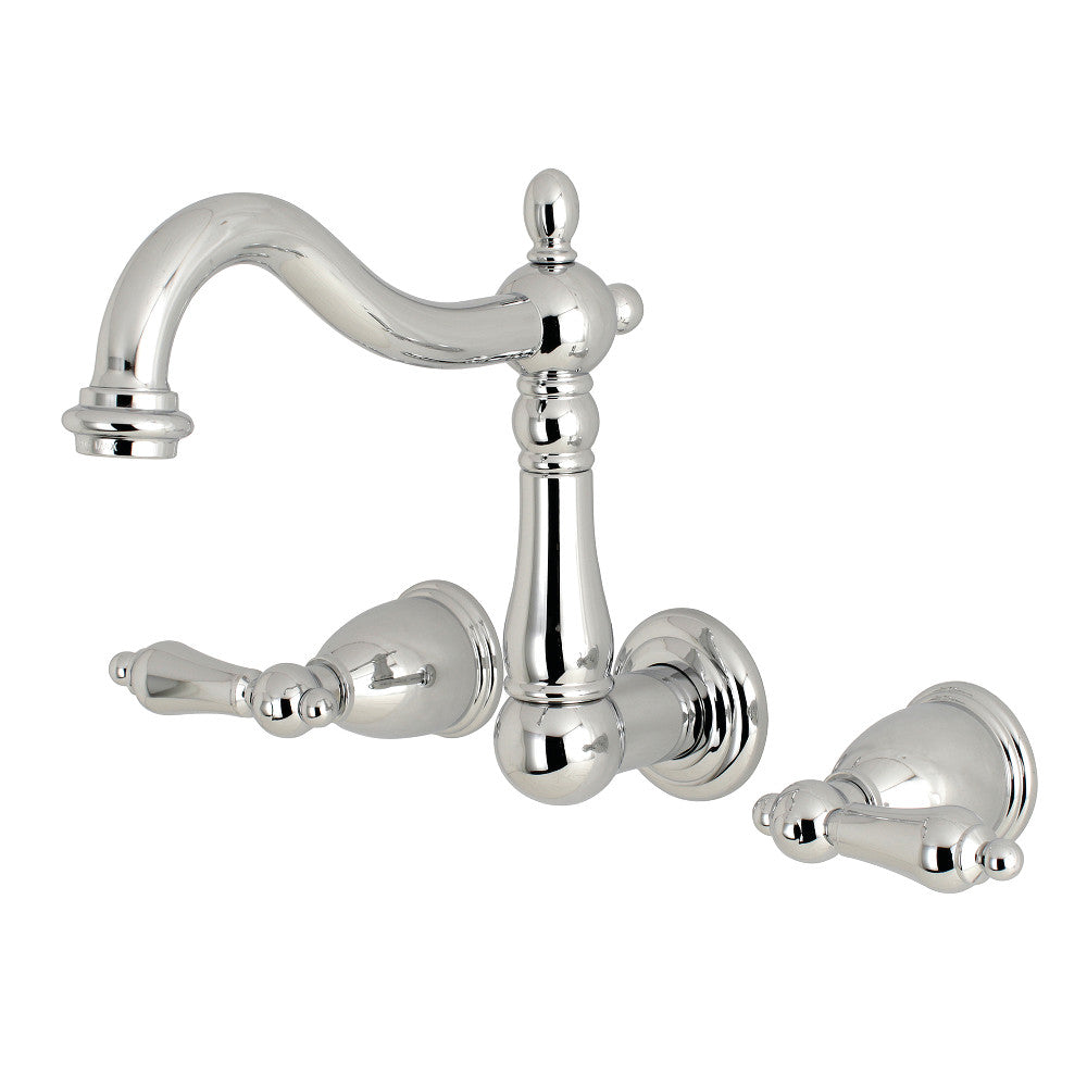 Kingston Brass KS1251AL Wall Mount Bathroom Faucet, Polished Chrome - BNGBath