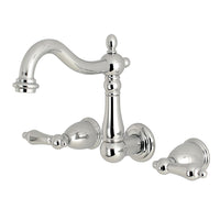 Thumbnail for Kingston Brass KS1251AL Wall Mount Bathroom Faucet, Polished Chrome - BNGBath