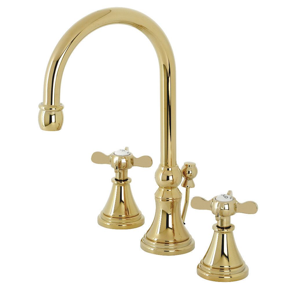 Kingston Brass KS2982BEX Essex Widespread Bathroom Faucet with Brass Pop-Up, Polished Brass - BNGBath