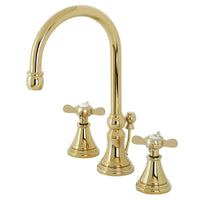 Thumbnail for Kingston Brass KS2982BEX Essex Widespread Bathroom Faucet with Brass Pop-Up, Polished Brass - BNGBath