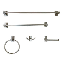 Thumbnail for Kingston Brass BAHK8212478SN Continental 5-Piece Bathroom Accessory Set, Brushed Nickel - BNGBath