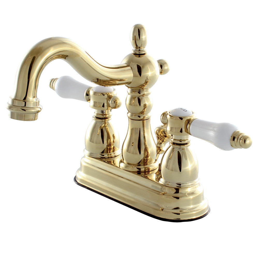 Kingston Brass KB1602BPL 4 in. Centerset Bathroom Faucet, Polished Brass - BNGBath