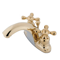 Thumbnail for Kingston Brass KB7642AX 4 in. Centerset Bathroom Faucet, Polished Brass - BNGBath