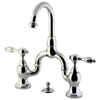 Thumbnail for Kingston Brass KS7991TAL Bridge Bathroom Faucet, Polished Chrome - BNGBath