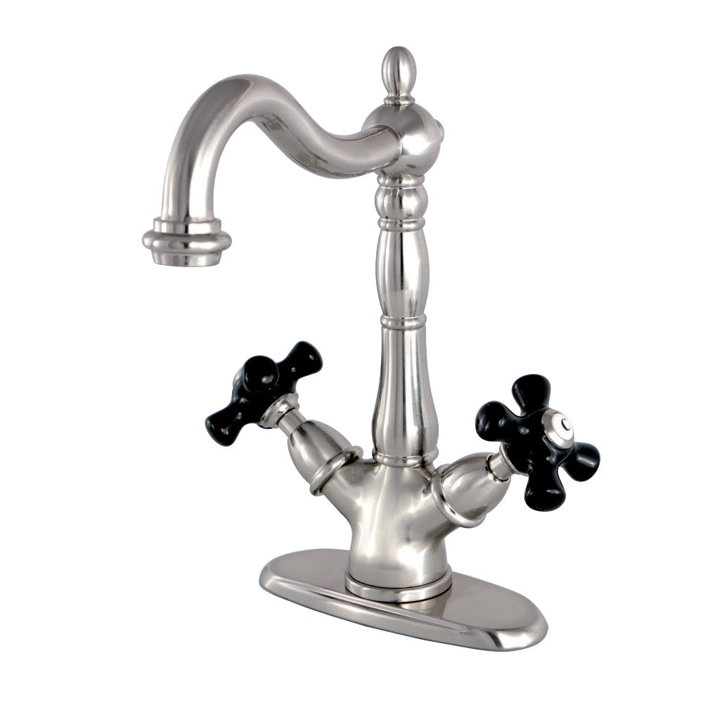 Kingston Brass KS1498PKX Duchess 2-Handle Vessel Sink Faucet, Brushed Nickel - BNGBath