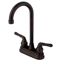 Thumbnail for Kingston Brass GKB495 Water Saving Magellan Bar Faucet with Lever Handles, Oil Rubbed Bronze - BNGBath