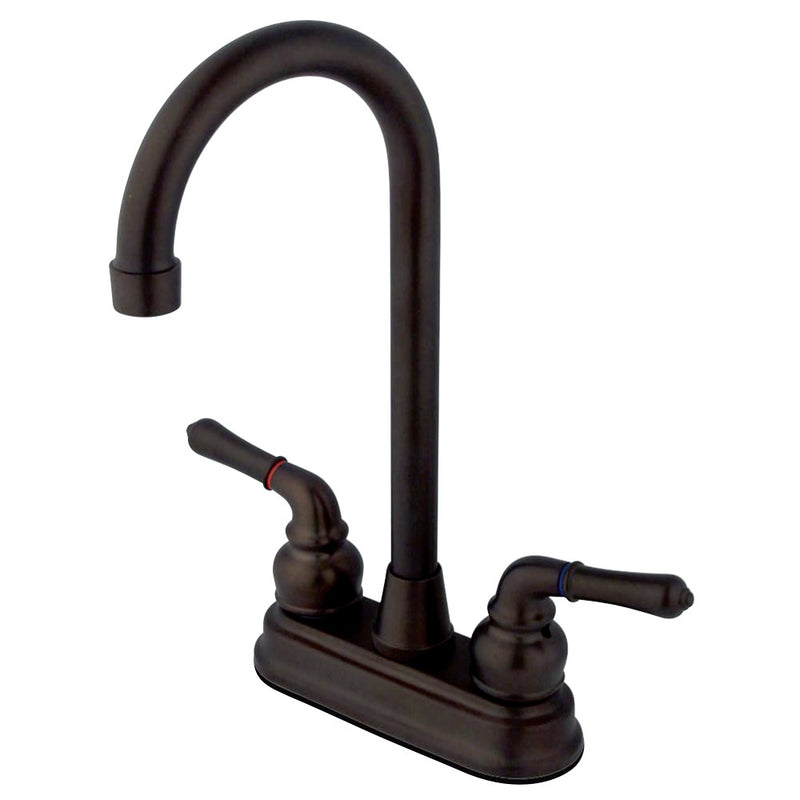 Kingston Brass GKB495 Water Saving Magellan Bar Faucet with Lever Handles, Oil Rubbed Bronze - BNGBath