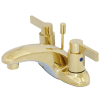 Thumbnail for Kingston Brass KB8622NDL 4 in. Centerset Bathroom Faucet, Polished Brass - BNGBath