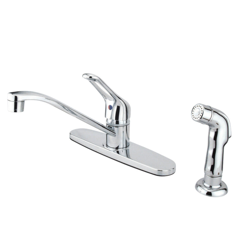Kingston Brass GKB562SP Wyndham Single-Handle Centerset Kitchen Faucet, Polished Chrome - BNGBath