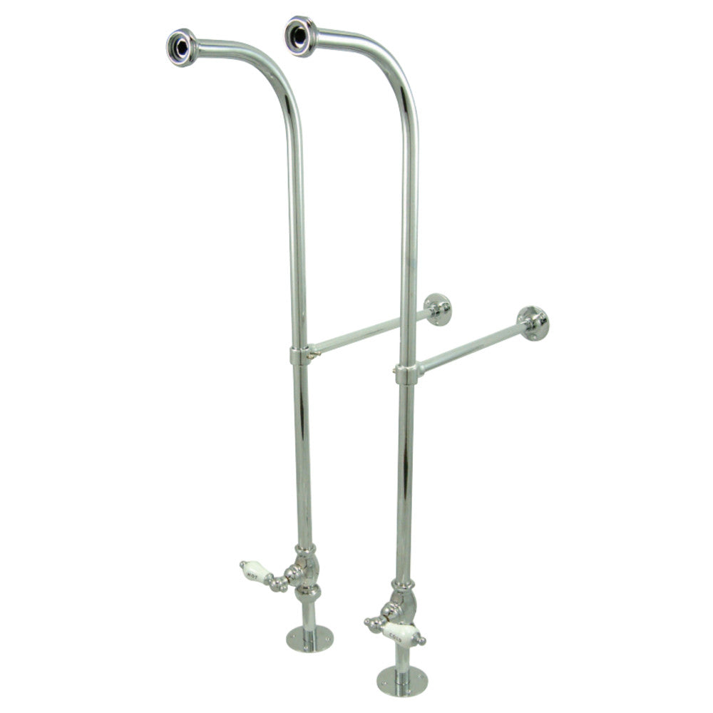 Kingston Brass CC451HCL Rigid Freestand Supplies with Stops, Polished Chrome - BNGBath