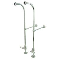 Thumbnail for Kingston Brass CC451HCL Rigid Freestand Supplies with Stops, Polished Chrome - BNGBath