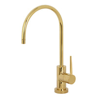 Thumbnail for Kingston Brass KS8192NYL New York Single-Handle Cold Water Filtration Faucet, Polished Brass - BNGBath