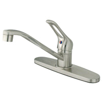 Thumbnail for Kingston Brass GKB561SN Wyndham Single-Handle Centerset Kitchen Faucet, Brushed Nickel - BNGBath