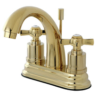 Thumbnail for Kingston Brass KS8612ZX 4 in. Centerset Bathroom Faucet, Polished Brass - BNGBath