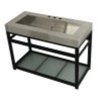 Thumbnail for Kingston 49x22x35 Commercial Console Sink with Glass Shelf - BNGBath
