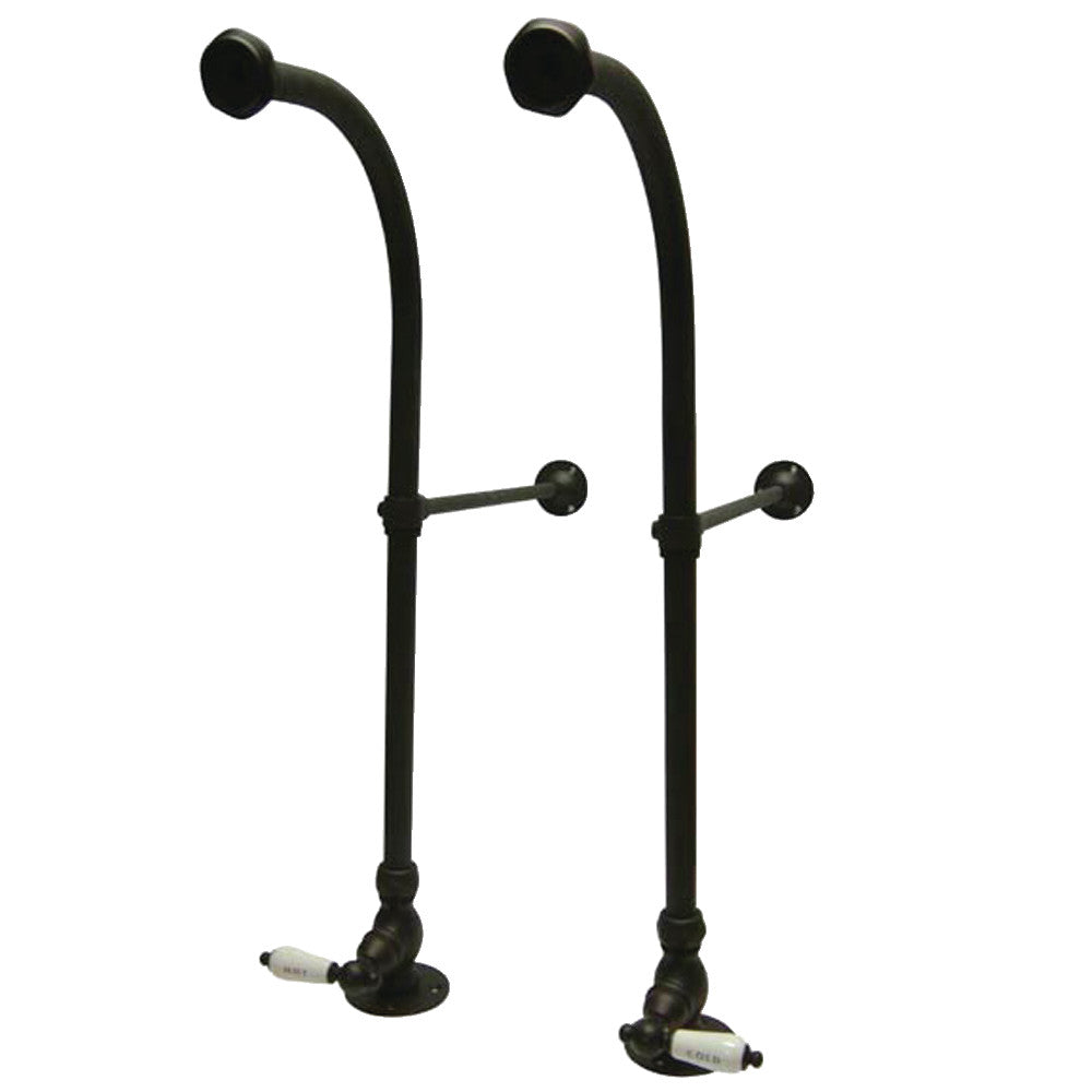 Kingston Brass CC455HCL Rigid Freestand Supplies with Stops, Oil Rubbed Bronze - BNGBath