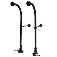 Thumbnail for Kingston Brass CC455HCL Rigid Freestand Supplies with Stops, Oil Rubbed Bronze - BNGBath