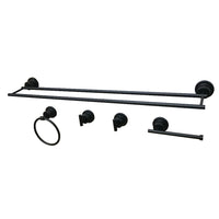 Thumbnail for Kingston Brass BAH821330478MB Concord 5-Piece Bathroom Accessory Set, Matte Black - BNGBath