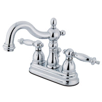 Thumbnail for Kingston Brass KB1601TL 4 in. Centerset Bathroom Faucet, Polished Chrome - BNGBath