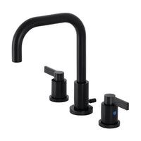 Thumbnail for Kingston Brass FSC8930NDL NuvoFusion Widespread Bathroom Faucet with Brass Pop-Up, Matte Black - BNGBath