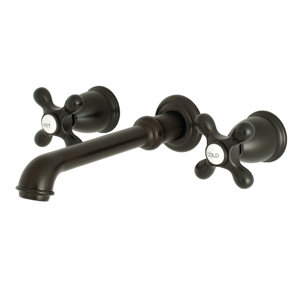 Kingston Brass KS7125AX English Country Two-Handle Wall Mount Bathroom Faucet, Oil Rubbed Bronze - BNGBath
