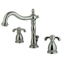 Thumbnail for Kingston Brass KB1971TX French Country Widespread Bathroom Faucet with Plastic Pop-Up, Polished Chrome - BNGBath