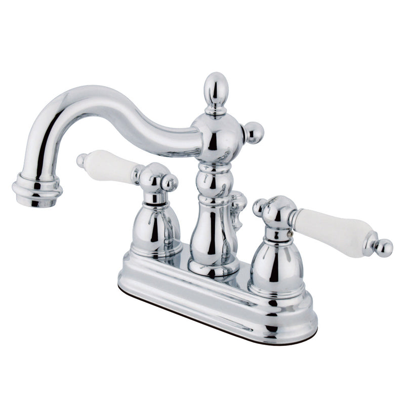 Kingston Brass KB1601PL Heritage 4 in. Centerset Bathroom Faucet, Polished Chrome - BNGBath
