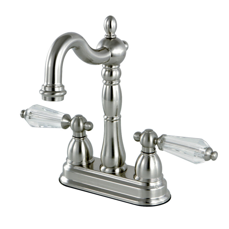 Kingston Brass KB1498WLL Wilshire Two-Handle Bar Faucet, Brushed Nickel - BNGBath