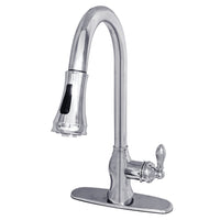 Thumbnail for Gourmetier GSY7771ACL American Classic Single-Handle Pull-Down Sprayer Kitchen Faucet, Polished Chrome - BNGBath