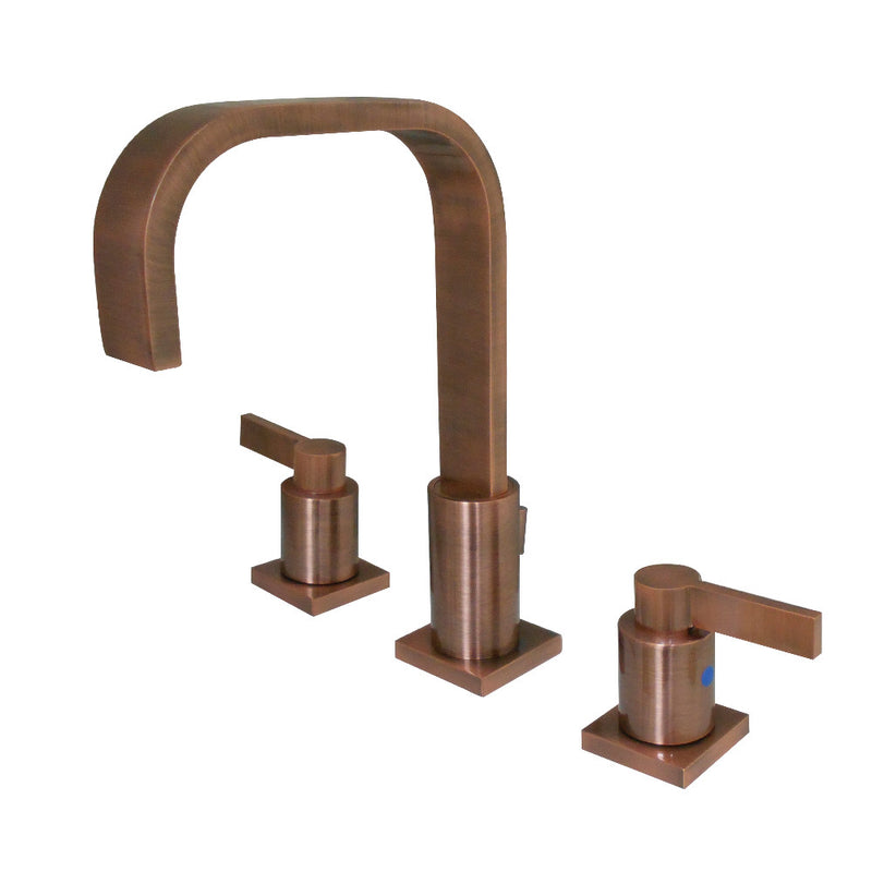 Fauceture FSC896NDLAC NuvoFusion Widespread Bathroom Faucet, Antique Copper - BNGBath